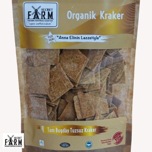 Organik Tam Buğday Tuzsuz Kraker