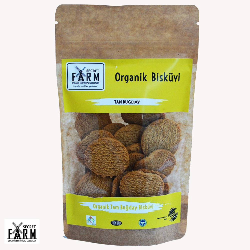 Organik Tam Buğday Sade Bisküvi