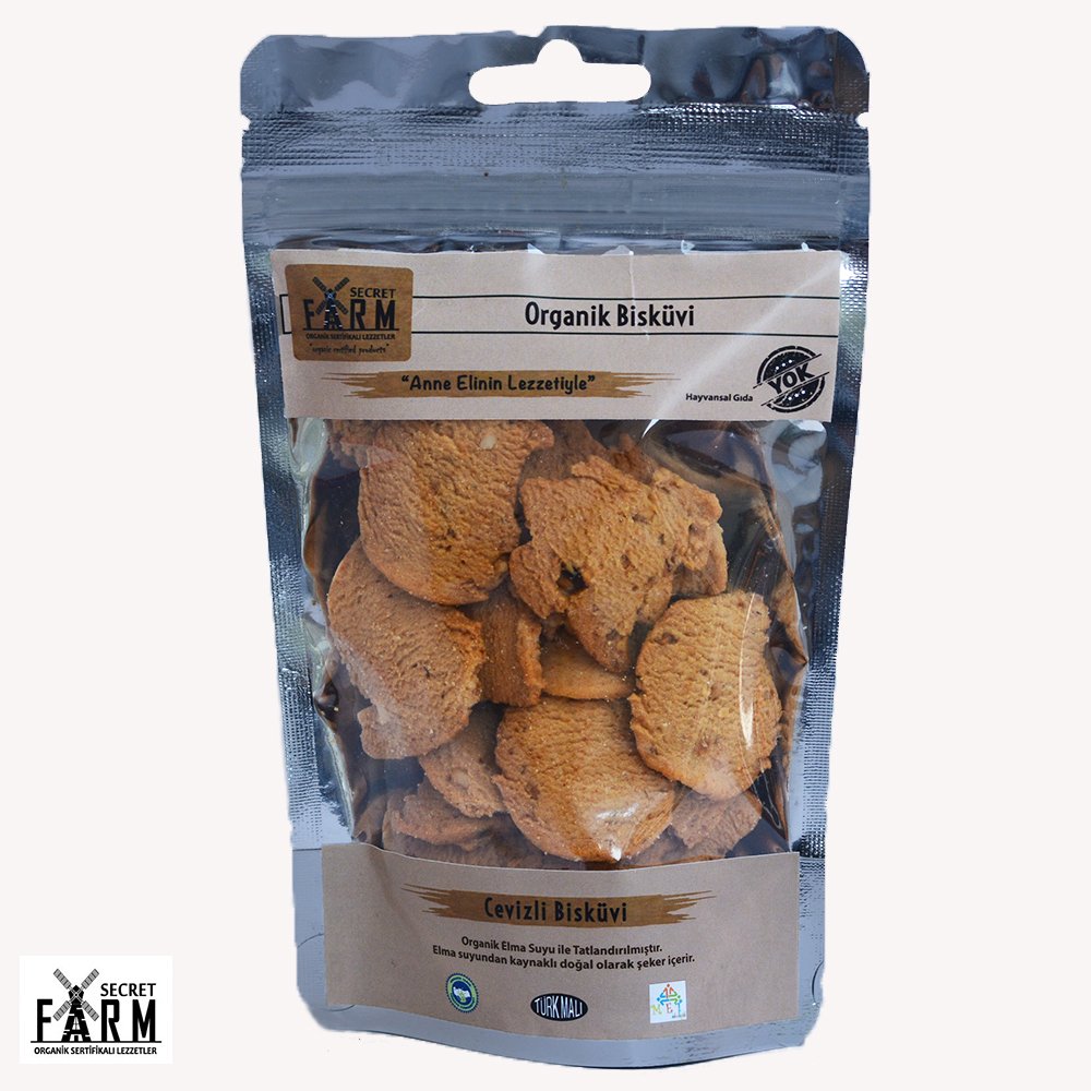 Organik Cevizli Bisküvi ( 65 gr. )