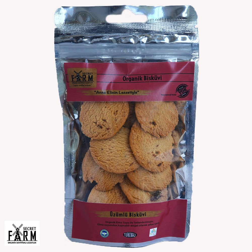 Organik Üzümlü Bisküvi ( 65 gr. )