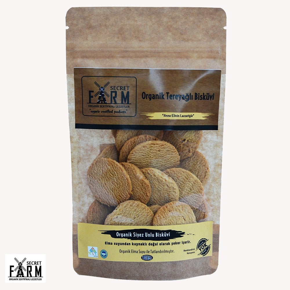 Organik Tereyağlı Siyez Unlu Bisküvi