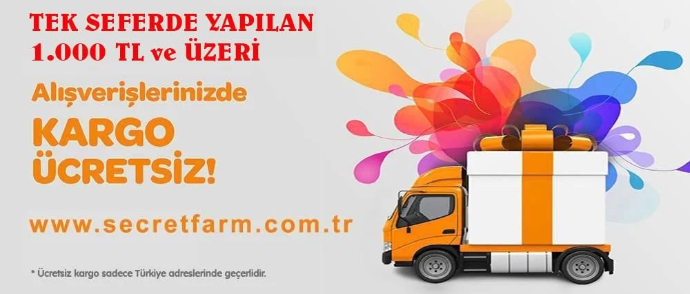 1000 TL üzeri kargo ücretsiz